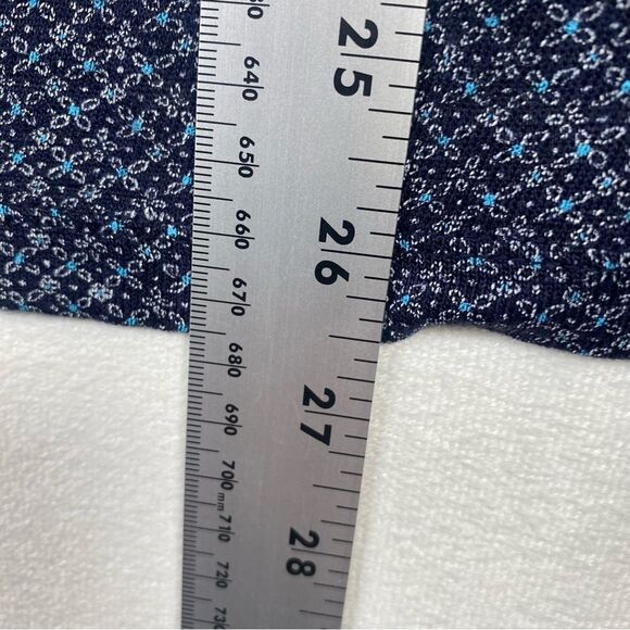 Talbots 100% Linen Short Sleeve Blue Tone Top Size XL - Picture 9 of 10